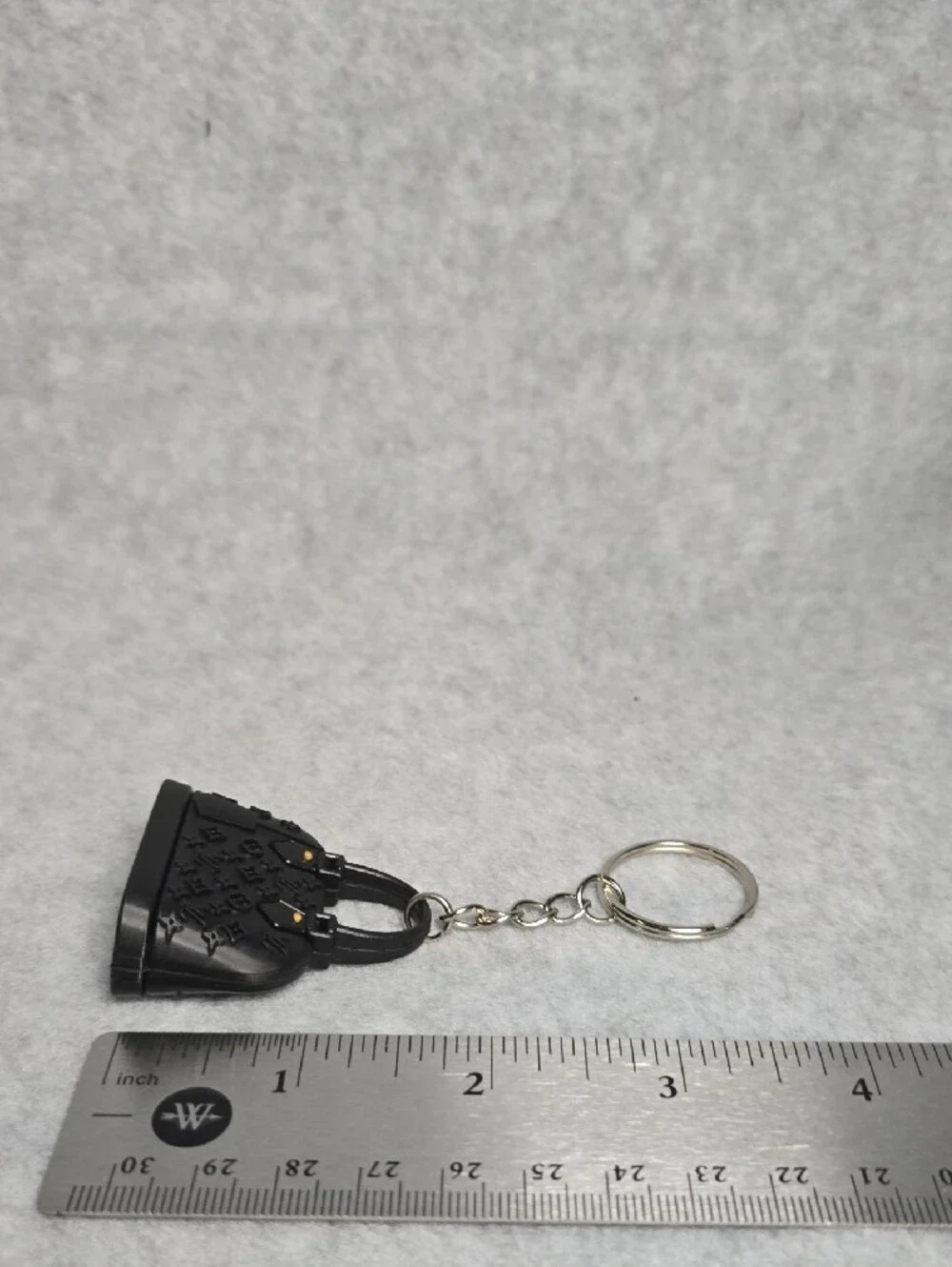 Mini Black Monogram Purse Keychain